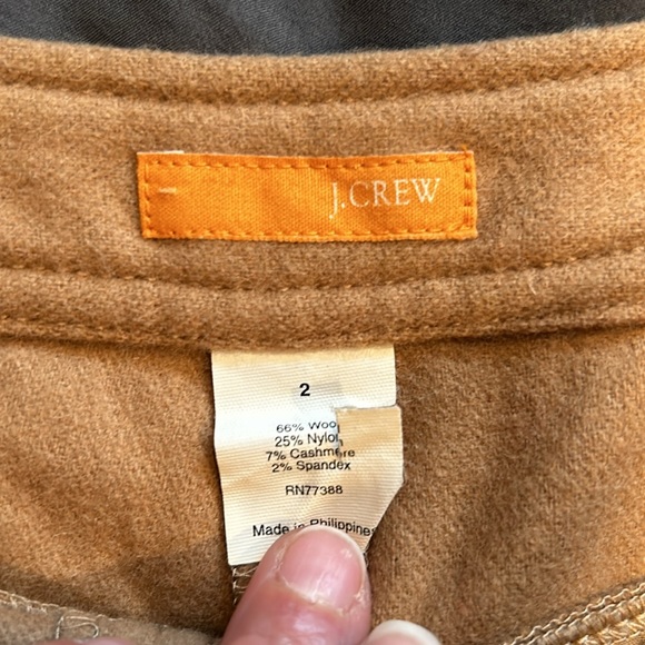 J Crew: A-line Wool Blend Skirt Size 2 w/front pockets & pleat.15% off 2+ bundle - Picture 3 of 3
